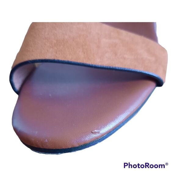 Crape Myrtle Suede Chunky Heel Sandals - Picture 5 of 5